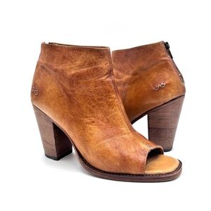 Bed Stu Onset Peep Toe Bootie In Driftwood Size 10